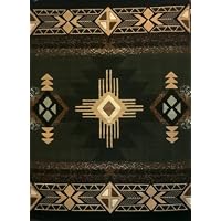South West Native American Area Rug 5 Ft X 7 Ft Sage Green Design # C318