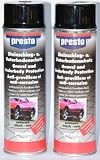 Produkt-Bild: 2 x Presto Fond Steinschlagschutz (und UBS)Spr&uuml;hdose je 500 ml, &uuml;berlackierbar auf Kautschuk-Kunstharzbasis, schwarz