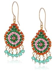 Miguel Ases Green Hydro-Quartz Small Dangle Drop Earrings
