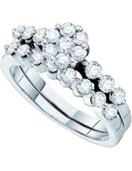 0.50CT DIAMOND FLOWER BRIDAL SET