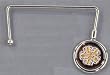 Purse Hanger - Amber w / Metal & Stone - Flower Design