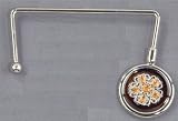Purse Hanger - Amber w / Metal & Stone - Flower Design