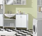 Badezimmerschrank weiss silber 80x60x31cm