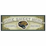 NFL Jacksonville Jaguars 6-by-17 Wood "Home Sweet Home" Cross Stitch Sign