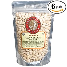 Aromatica Organics Cannellini Beans, 13.0-Ounce Bags (Pack of 6)