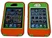 Iphone 4 4S Body Armor Defender - Comparable to Otterbox Defender + 1pc 3ft Data Cable (Orange on Green) by Lucky