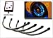 4pc Blue Flexible LED Wheel Well Fender Light Kit