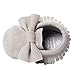 Voberry Baby Boys Girls Tassel Bow Soft Sole PU Leather Loafers Moccasin Sneakers (Grey, 12~18 Month)