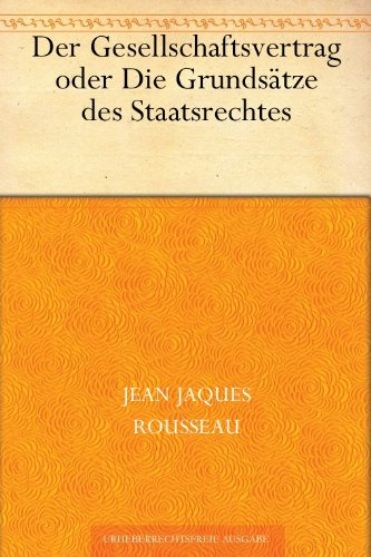 Buch - Cover Der Gesellschaftsvertrag - Jean Jacques Rousseau - 