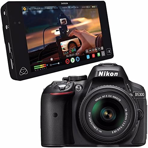 Atomos Shogun 4K HDMI/12G-SDI Recorder and 7" Monitor + Nikon D5300 Digital Camera w/ 18-55 VR II Lens 6Ave Saver Bundle (International Model) No Warranty