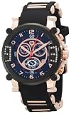 Brillier Men's 02.3.1.1.11.11 Grand Master Tourer Black IP Black Rubber Watch