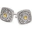 Sterling Silver and 14K Yellow Gold Cufflinks