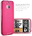 Fosmon DURA-FROST Smooth Durable & Flexible Slim Fit TPU Case Cover for 2014 HTC One (M8) - Retail Packaging (Hot Pink)