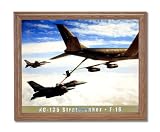 F-16 Stratotanker Military Jet Aircraft Airplane Aviation Wall Picture Oak Framed Art Print