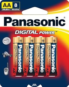 Panasonic LR-6GA/8B Digital Power AA Alkaline Batteries, 8 Pack
