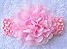 QandSweet Baby Girl's Needle Hook Headbands with Chiffon Grenadine Flower 12-Pack