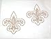 2 Gold Saints Fleur De Lis Boys Scout Iron on Transfer