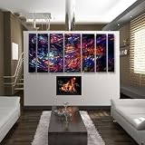 Abstract by Ash Carl Metal Wall Art in Black Multi - 23.5" x 60" ~ All My Walls