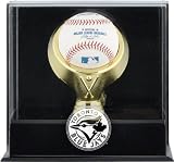 Toronto Blue Jays Wall Mounted Gold Ring Baseball Logo Display Case
