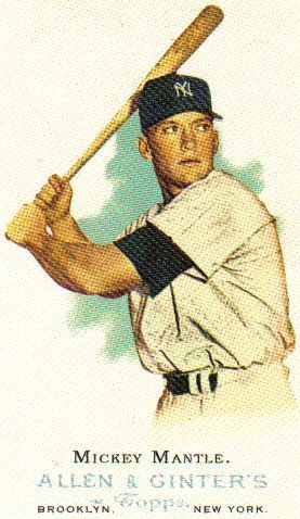 2006 Topps Allen & Ginter #275 Mickey Mantle New York Yankees Baseball Card - Shipped In Protective Screwdown Case!!