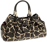 SR SQUARED by Sondra Roberts Stenciled Raffia Giraffe Satchel