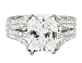 Diamond Cushion Cut Engagement Ring 3.89 Carat (ctw) in Platinum