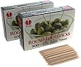 1,600 Round Wood Toothpicks Double Pointed (2 Boxes of 800) Poly King Products