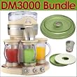 Margaritaville DM3000 Tahiti Frozen Concoction Maker Bundle With Margaritaville AD2000 Salt Rimmer and Lime Serving Set