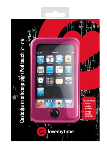 e-motion LoveMyTime Silikonh&uuml;lle f&uuml;r Apple iPod Touch 3G inkl. Displayschutzfolie pink