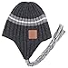 Qshell Trendy Wireless Bluetooth Beanie Hat Braid Headphones Headsets Speaker Microphone for Womens Mens Lifestyle Outdoor Sports Skiing Snowboard Hiking Walking Running Jogging,Christmas Gifts - Gray