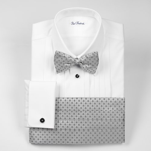 Textured Italian Silk Bow Tie \ Cummerbund Set