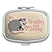 Trashy and Sassy Opossum Funny Rectangle Pill Case Trinket Gift Box