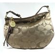 Coach Signature Ali Shoulder Hobo Bag Purse Tote 13642 Khaki Bronze