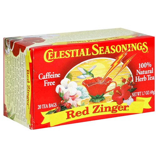 Celestial Seasonings Herb Tea, Red Zinger, Tea Bags, 20-Count Boxes (Pack of 6) by Celestial Seasonings