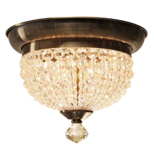 The Lowest Prices on Crystorama Lighting 6743AB 3 Light Newbury Flush