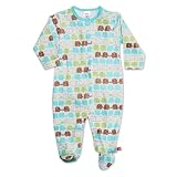 Zutano Unisex-baby Infant Elephants Footie, White, 6 Months