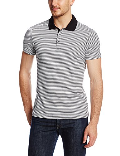 Calvin Klein Sportswear Men's Fine Stripe Liquid Cotton Polo Shirt