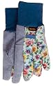 Stanley 6930 Pansy Pattern Reinforced Tip Cotton Garden Glove With Dots