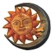 Painted Wood Sun & Moon Wall Art