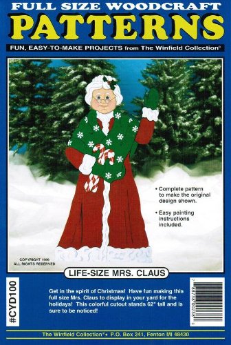 Life-size Mrs. Santa Claus Christmas Yard Art Woodworking Pattern