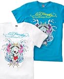Ed Hardy T Shirt, Love Dies Hard Graphic White XL