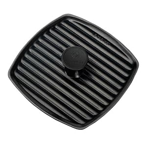 Le Creuset Enameled Cast-Iron 9 Inch Panini Press, Satin Black