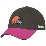 Cleveland Browns Hats : Reebok Cleveland Browns Ladies Brown-Pink Breast Cancer Awareness Adjustable Hat