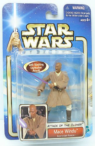 Star Wars Episode 2 Mace Windu Geonosian Rescue Action Figure 510VOyCMASL Star Wars Episode 2 Mace Windu Geonosian Rescue Action Figure