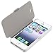 Insten Luxury Magnetic Flap Leather Skin Case Cover compatible with Apple iPhone 5 / New iPhone - Carrying Case - Retail Packaging - White