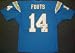Dan Fouts Autographed San Diego Chargers Throwback Jersey