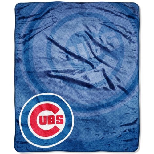 MLB Chicago Cubs 50-Inch-by-60-Inch Raschel Plush Throw 