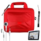 Premium anti-slip high quality Hard Nylon Cube Case with Pocket for Apple iPad 3G tablet / Wifi model 16GB, 32GB, 64GB. Apple iPad Accessories+ Includes a 4-inch eBigValue (TM) Determination Hand Strap + Anti-Glare Screen Protector for iPad Tablet ( All Models ) + Premium Quality Metal Stylus Styli for Apple iPad + Fashion Earbud Headset Headphones 3.5mm In-Ear Stereo ( White )