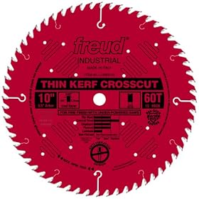 Freud LU88R010 10-Inch 60 Tooth ATB Thin Kerf Crosscutting Saw Blade with 5 8-Inch Arbor... by Freud