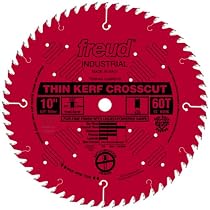 Freud LU88R010 10-Inch 60 Tooth ATB Thin Kerf Crosscutting Saw Blade with 5/8-Inch Arbor and PermaShield Coating